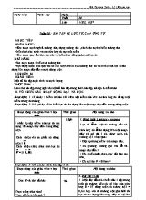 Giáo án tự chọn Vật lý Lớp 11 (Ban cơ bản) - Chương trình học kỳ II